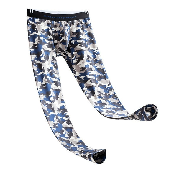JIKNTTR Men's Thermal Bottoms Long Johns Camouflage Underwear Bottom Base Layer For Winter Solid Color Elastic Comfort Long Leggings Stretch Thermal Pants