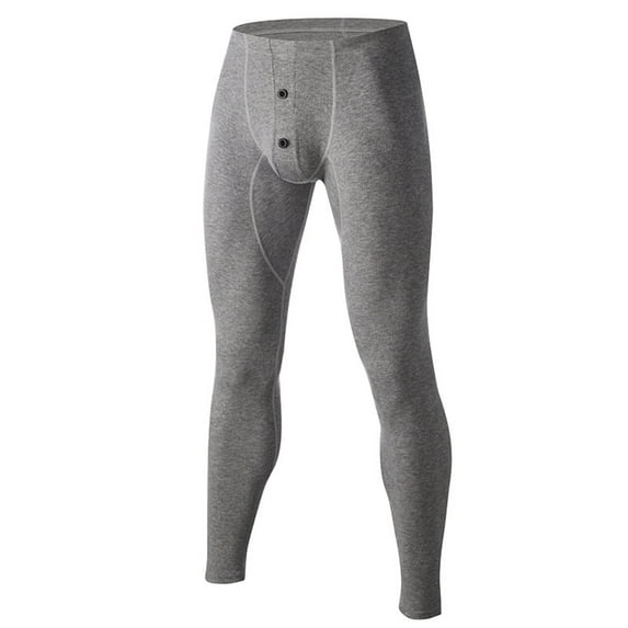 JIKNTTR Men's Thermal Pants Autumn Winter Underwear Bottoms Mens Thickened Heating Trousers Knee Bottoming Base Layer Trousers Baselayer Legging Pants