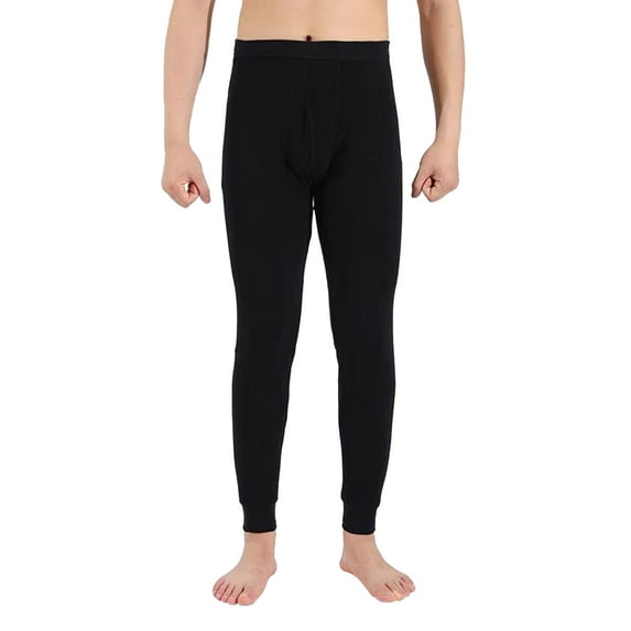 JIKNTTR Men's Thermal Underwear Pants Spring Autumn Winter Fashion Solid Color Elastic Tights Thick Bottoms Leggings Warm Pants Athletic Leggings Soft Bottoms