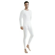 JIKNTTR Mens Thermal Underwear Set Thermal Underwear For Men Fleece Lined Base Layer Set Top Bottom For Autumn Winter Comfy Slim Fit Long Pants Set
