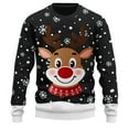 thumbnail image 1 of JIKNTTR Mens Christmas Sweater Christmas Reindeer Print Knit Turtleneck Pullover Cozy & Stylish Holiday Sweater Cable Knit Sweater, 1 of 4