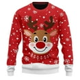 thumbnail image 1 of JIKNTTR Mens Christmas Sweater Christmas Reindeer Print Knit Turtleneck Pullover Cozy & Stylish Holiday Sweater Soft Comfort Sweaters, 1 of 4