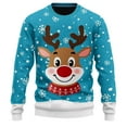 thumbnail image 1 of JIKNTTR Mens Christmas Sweater Christmas Reindeer Print Knit Turtleneck Pullover Cozy & Stylish Holiday Sweater Versatile Sweater Tops, 1 of 4