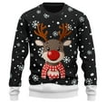 thumbnail image 1 of JIKNTTR Mens Christmas Sweater Cute Reindeer Print Knit Turtleneck Pullover Sweater Stylish Versatile Holiday Sweaters Fashion Street Knitwear, 1 of 4