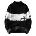 thumbnail image 1 of JIKNTTR Mens Christmas Sweater Fashion Casual Long Sleeve Crewneck Graphic Color Block Casual Knitted Pullover Sweater Stylish Sweater Coats, 1 of 3
