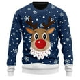 thumbnail image 1 of JIKNTTR Mens Christmas Sweaters Christmas Reindeer Print Knit Turtleneck Sweatshirt Fashion & Cute Holiday Sweater Cable Knit Sweater, 1 of 4