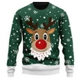 thumbnail image 1 of JIKNTTR Mens Christmas Sweaters Christmas Reindeer Print Knit Turtleneck Sweatshirt Fashion & Cute Holiday Sweater Stylish Warm Sweater Jacket, 1 of 4
