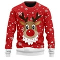 thumbnail image 1 of JIKNTTR Mens Christmas Sweaters Christmas Reindeer Print Knit Turtleneck Sweatshirt Fashion & Cute Holiday Sweater Trendy Knitted Pullover, 1 of 4