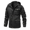 thumbnail image 1 of JIKNTTR Mens Lightweight Plaid Jacket Male Winter Casual Mid Length Cotton Cloth Windbreaker Water Wash Coat Plush Coat Daily Leisure Versatile Coat Top, 1 of 4
