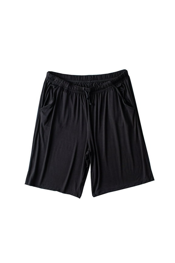 Mens Pajama Shorts Bamboo Rayon Sleep Shorts Soft Comfy Casual Pants With Drawstring & Pockets Loungewear Lightweight Sleep Pants for Men