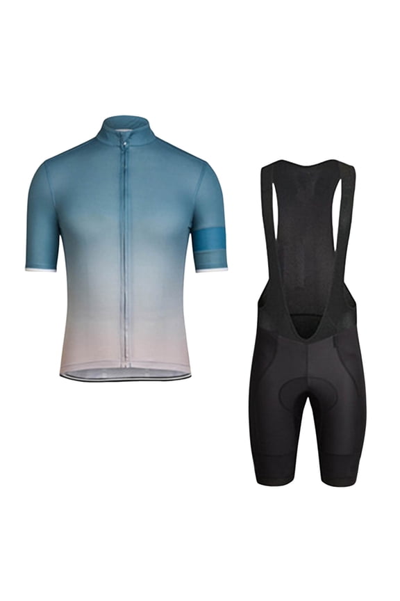 Mens Short Sets 2 Piece Outfits Cycling Sports Suit Men's And Women's Couple Short Sleeved Cycling Road Bike Cycling Backpacking Suit Leisure Walking Suit