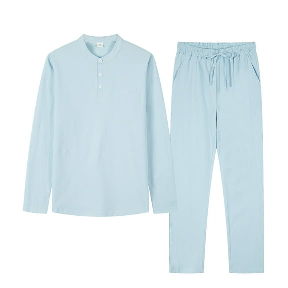 JIKNTTR Mens Short Sets 2 Piece Outfits Men's Spring Summer Fashion Outdoor Leisure Cool Ventilation Long Sleeved Pants Set Loose Leisure Sport Suit