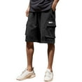 thumbnail image 1 of JIKNTTR Mens Shorts Casual Drawstring Summer Multi Pocket Cargo Shorts Sports Leisure Pants Pants Stretch Hiking Cargo Shorts, 1 of 5
