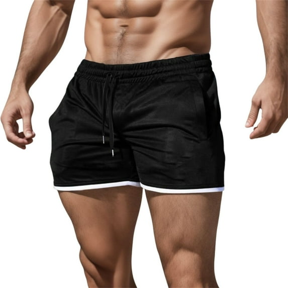 JIKNTTR Mens Summer Beach Stretch Golf Shorts Spring Summer Casual Street Fitness Shorts Tie Pocket Sports Outdoor Athletic Workout Gym Jogger Shorts