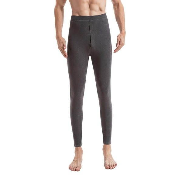 JIKNTTR Mens Thermal Underwear Long Johns Bottom Thickened Heating Trousers Knee Long Johns Bottoming Base Layer Trousers Comfort Mens Bottom Pants