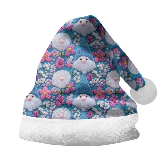 JIKNTTR Santa Hat Christmas Hats For Adults Kids Xmas Holiday Hat Classic Santa Claus Hat For New Year Party Trendy Holiday Party Hats