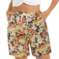 thumbnail image 1 of JIKNTTR Shorts For Women Casual Shorts Summer Comfy Beach Shorts Elastic Waist Floral Print With Pockets Running Shorts Pocket Sporty Shorts, 1 of 8