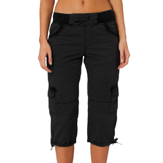 JIKNTTR Shorts For Women Summer Pocket Trousers Outdoor Casual Sports Cropped Pants Overalls Thin Loose Cargo Shorts Casual Lightweight with Pockets