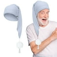 thumbnail image 1 of JIKNTTR Sleeping Nightcap For Men Women Adjustable Stocking Sleeping Cap Night Cap With Pom Ball For Daily Classic Santa Claus Hats, 1 of 4