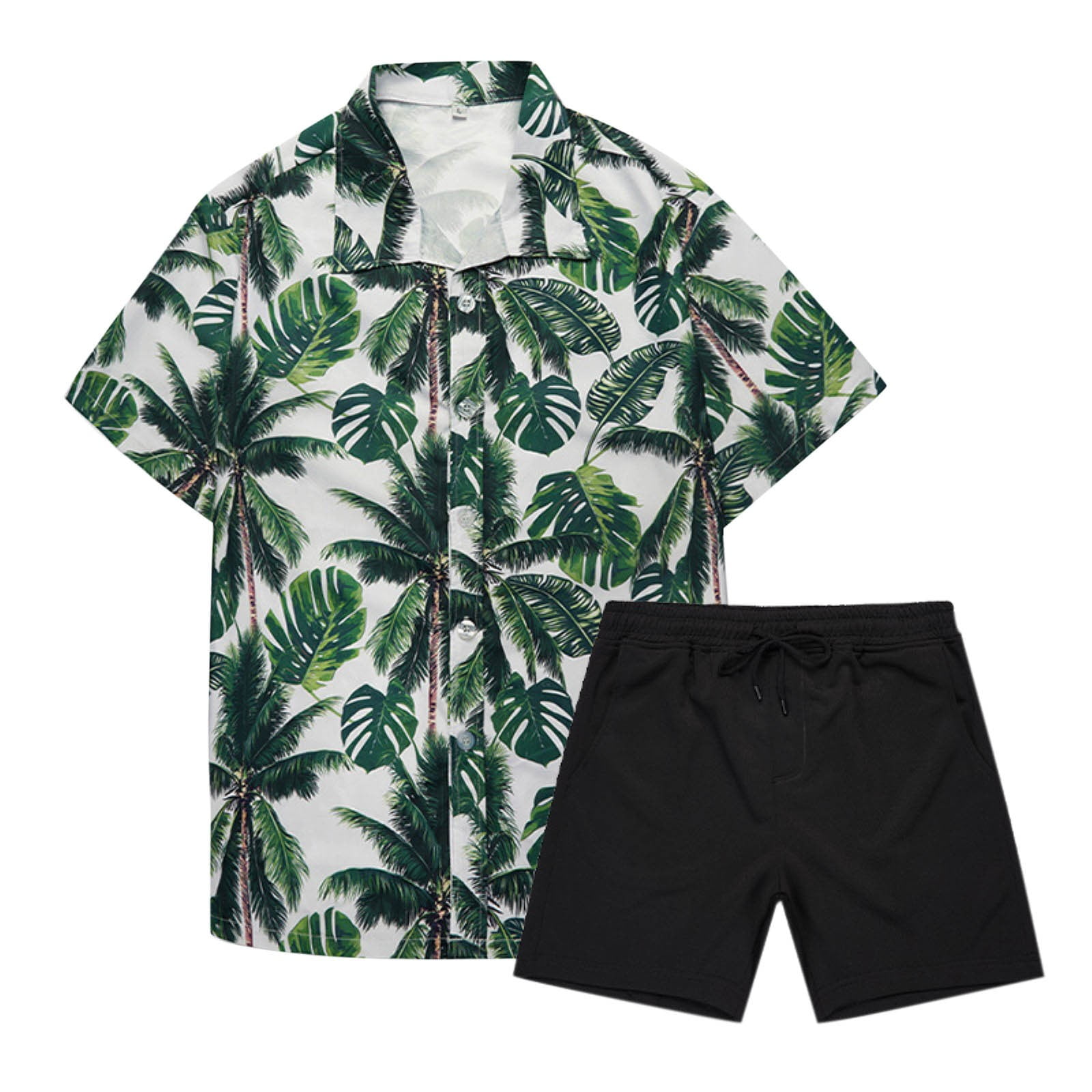 JIKNTTR Summer Mens Short Sets Male Spring Summer Solid Color Button Short Sleeve Shorts Two Piece Casual Vacation Travel Suit Daily Comfort Loungewear