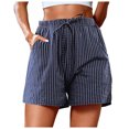 thumbnail image 1 of JIKNTTR Summer Shorts For Women Lightweigh Linen Comfy Hiking Shorts Women Casual Shorts Cute Soft Stretchy Bottoms Boxer Shorts Comfy Beach Vacation Ladies Clothes, 1 of 4