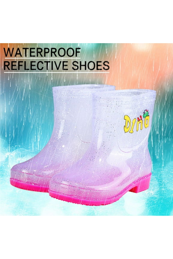 Toddler Kids Rain Boots For Boys Girls Waterproof Children Shoes Mid Tube Rain Boots Fashion Soft Bottom Outdoor Rain Boots Toddler Kids Fall Boots