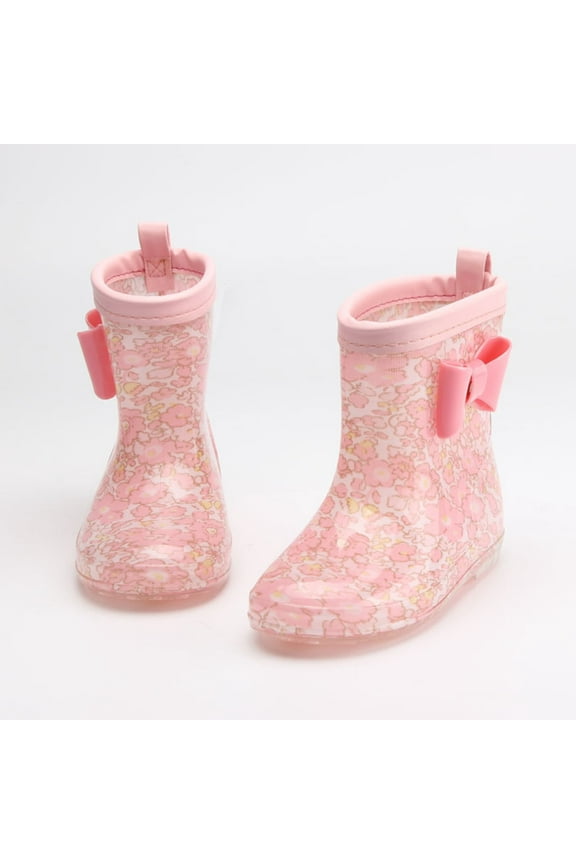 Toddler Kids Rain Boots For Boys Girls Waterproof Toddler Rain Boots Rain Boots Short Rain Boots For Toddler Easy On Lightweight Baby Cowboy Cowgirl Boots