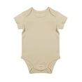 thumbnail image 1 of JIKNTTR Unisex Baby Short Sleeve Onesie Bodysuits Solid Color Bodysuit Romper Soft Comfortable Onesies For Baby Boys Girls 0-3 Months, 1 of 3