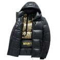 thumbnail image 1 of JIKNTTR Winter Jackets For Men Winter Thickened Down Coat Couple Padded Winter Clothing Thickened Padded Jacket Stylish Windbreak Outerwear, 1 of 7