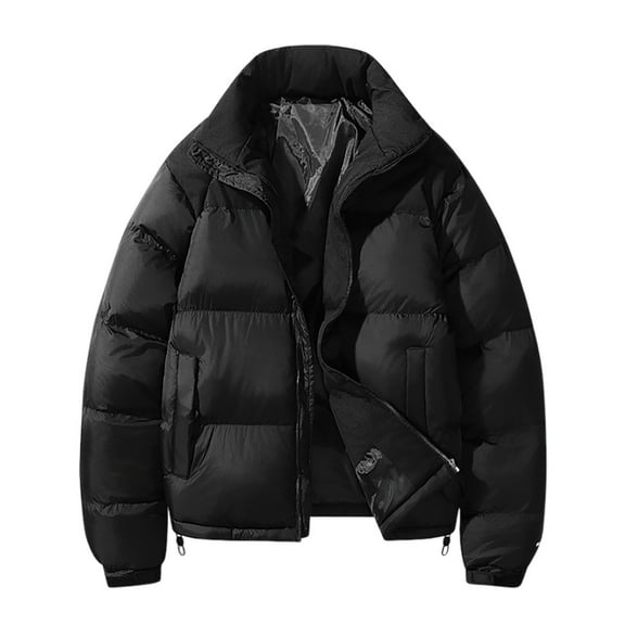 JIKNTTR Winter Jackets For Men Winter Coats Color Blocked Stand Collar Puffer Jacket Warm Clothing Casual Loose Comfortable Trendy Clothing Stylish Windbreak Outerwear