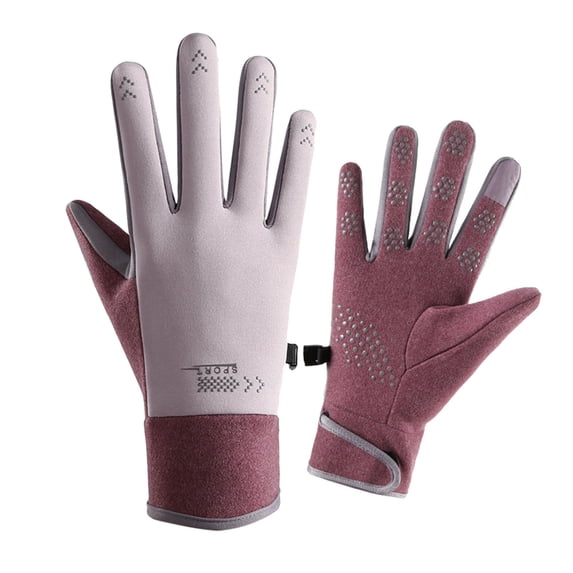 JIKNTTR Winter Warm Gloves For Women Windproof Running Gloves Touch Screen Cycling Gloves For Cold Weather Outdoor