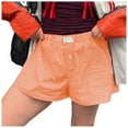 thumbnail image 1 of JIKNTTR Women Linen Shorts Summer Casual Shorts Women's Button Front Pajama Bottoms Shorts Cute Soft Plaid Print Shorts Sleepwear Summer Fashion Comfy Shorts with Pockets, 1 of 5