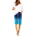 thumbnail image 1 of JIKNTTR Women Summer Casual Shorts With Pockets Women Print Summer High Waisted Prints Plus Size Shorts Drawstring Beach Short Pants Workout Pants Casual Straight Leg Summer Shorts, 1 of 4