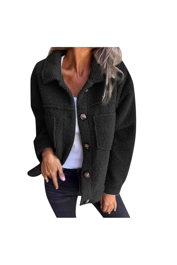 Women Trendy Bomber Jackets Cozy Teddy Coat For Autumn Winter With Lapel Collar Fashionable Warm Outerwear For Women Winter Warm Lightweight Outwear