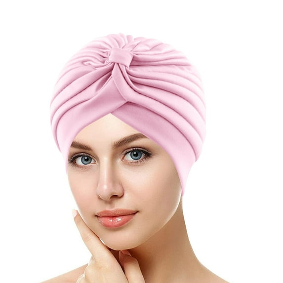 JIKNTTR Women Turbans And Head Wraps Women Turban Beanie Hats Head Wraps Comfort Turban Knot Pre-Tied Bonnet Beanie Cap For Women Sleeping Cap Gifts