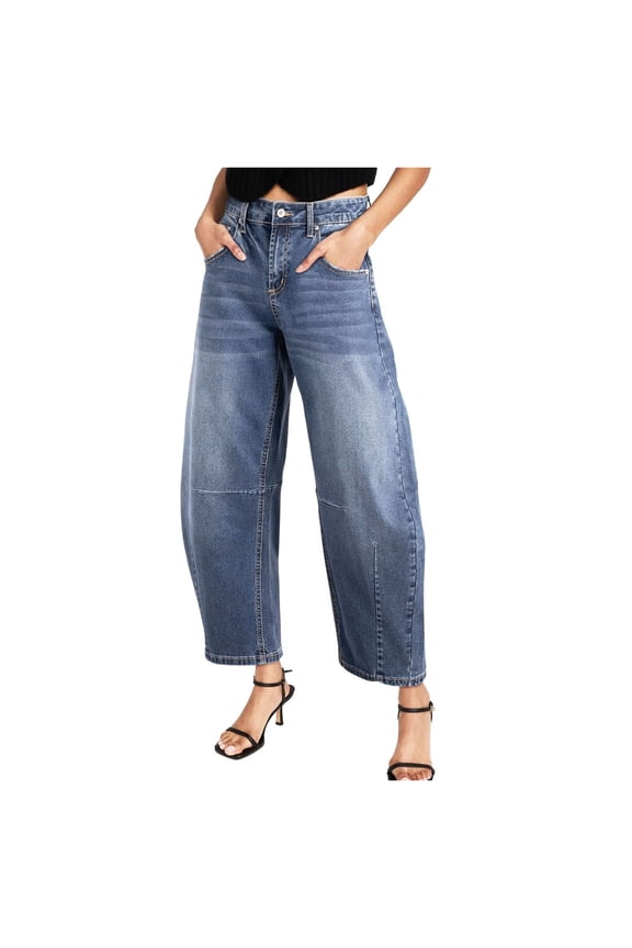 Women's Jeans Womens Baggy Boyfriend Jeans Wide Leg High Waisted Barrel Jean Trousers Vintage Trendy Ankle Pants Trendy Denim Jeans Dailywear