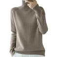 thumbnail image 1 of JIKNTTR Women's Turtleneck Sweater Long Sleeve Ribbed Fitted Turtle Neck Casual Fall Fashion Basic Layering Knit Top Soft T Shirt Base Layer, 1 of 4