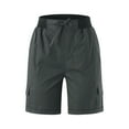 thumbnail image 1 of JIKNTTR Womens Athletic Shorts Trousers Waist Shorts Casual Wide Pants Leg High Fashion Loose Plus Size Pants Elastic Waist Drawstring Comfy Shorts, 1 of 6