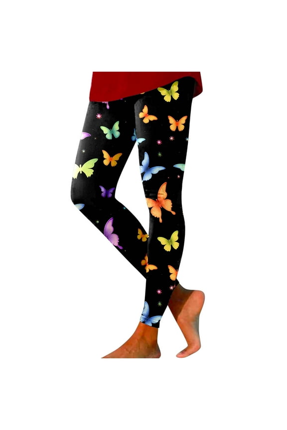 Womens Leggings With Pockets Print Tights Leggings Tummy Control Yoga Sport Leggings High Waisted Leggings Lifting Compression Tights