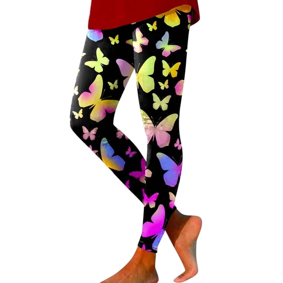 JIKNTTR Womens Halloween Leggings With Pockets Print Tights Leggings Tummy Control Yoga Sport Leggings High Waisted Leggings Temperament Yoga Pants