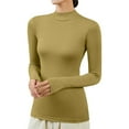 thumbnail image 1 of JIKNTTR Womens Long Sleeve Shirt Turtleneck Undershirt Elegant Tight Thermal Top Slim Fit Basic Tops Slim Fit Undershirt, 1 of 7