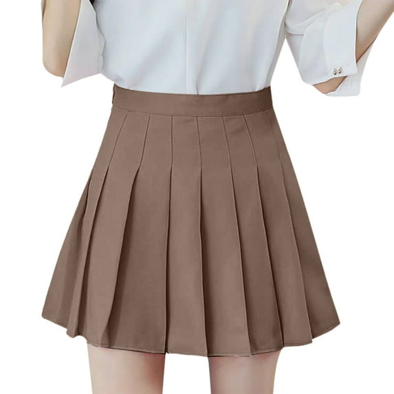 JIKNTTR Womens Summer Skirts Waist Mini Skirt High Fashion Pleated Waist Women's Casual Slim Skirt Tennis Skirt Beach Vacation Skirts