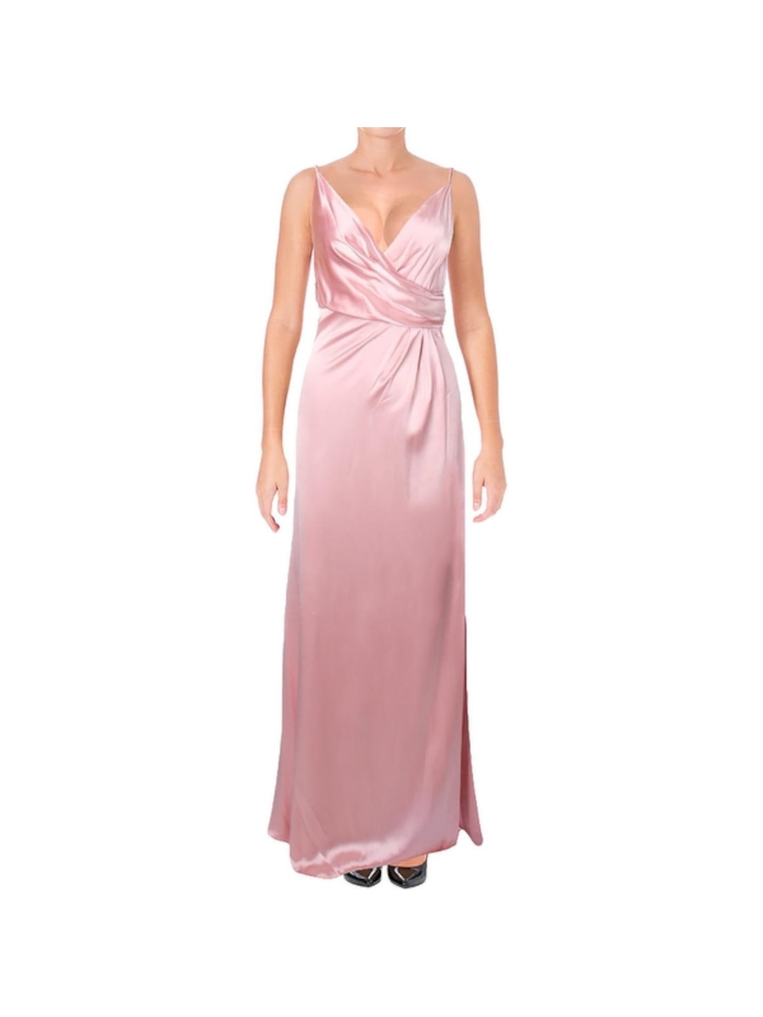 JILL JILL STUART Womens Pink Zippered Slit Spaghetti Strap Sweetheart Neckline Full Length Cocktail Sheath Dress 6 Walmart