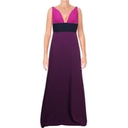 Jill Jill Stuart Womens Vneck Colorblock Dress Viola/Deep Violet/Deep Iris 10