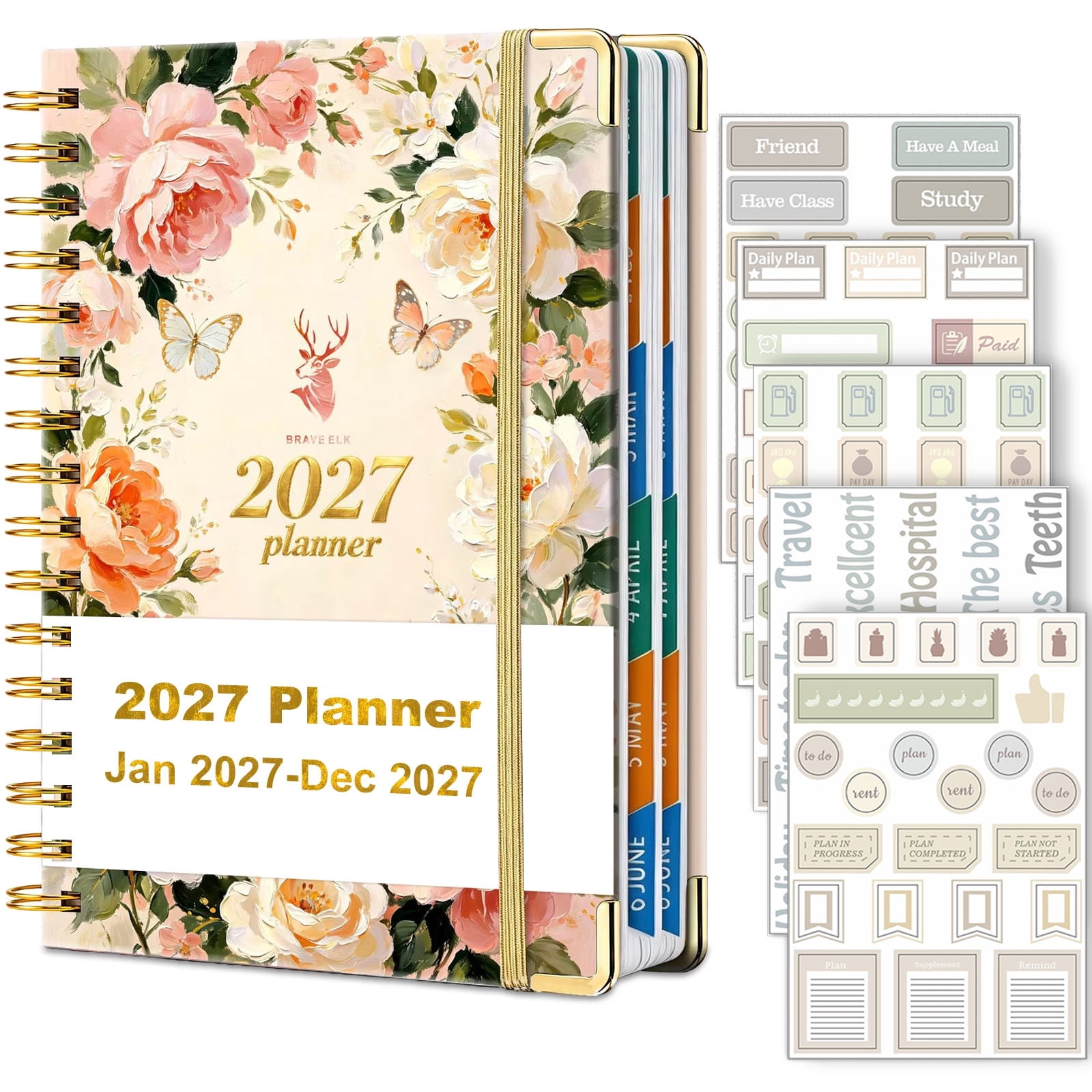 JILhome 2027 Planner, JAN 2027 - DEC 2027 Monthly Daily Planner, 8.3