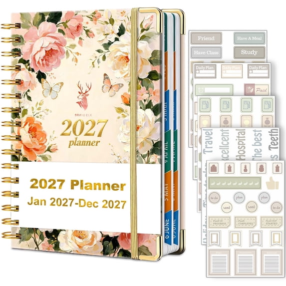 JILhome 2027 Planner, JAN 2027 - DEC 2027 Monthly Daily Planner, 8.3