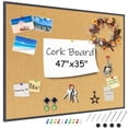 thumbnail image 1 of JILhome 47" x 35" Cork Board, 4'x3' Bulletin Board, Pin Boards for Walls, Office, Home, Black Aluminium Frame, 1 of 7