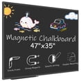 thumbnail image 1 of JILhome Magnetic Chalk Board, 47" x 35" Black Dry Erase Board, 4'x3' Blackboard for School, Office, Home, Bar, Restaurant Menu, Black Aluminium Frame, 1 of 7