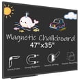 thumbnail image 1 of JILhome Magnetic Chalk Board, 47" x 35" Black Dry Erase Board, 4'x3' Blackboard for School, Office, Home, Bar, Restaurant Menu, Black Aluminium Frame, 1 of 8