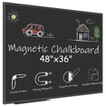thumbnail image 1 of JILoffice Magnetic Chalkboard for Wall 48" x 36" Black Chalk Board Dry Erase with Black Aluminum Frame, 1 of 6